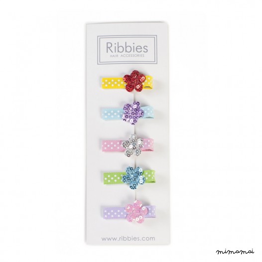 Sparkle Flower Hair Clip Gift Set