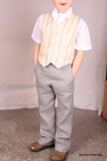 Linen straight pants