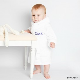Personalised White Fleece Baby Robe