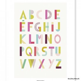 AFFICHE ( 30x40cm) - SUPER PINK ABC