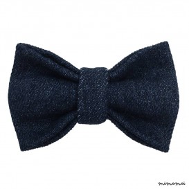Child raw denim bow tie, cotton