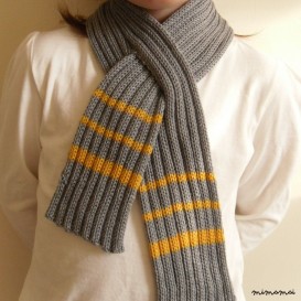 Children Knitted Scarf - Grey
