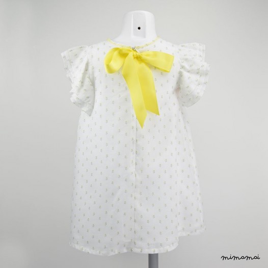 Girls Toddler Dress, Elegant Toddler Dress, Chic Clothing, White Dress, Floral Print dress