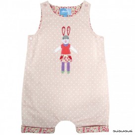 Patchwork Bunny Girl Dungarees