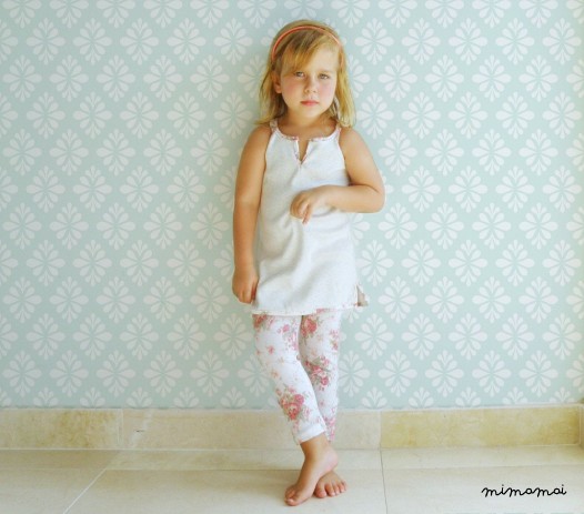 Shabby Chic Long T-Shirt and Leggings Set