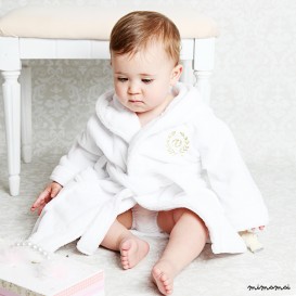 Personalised White Royal Baby Robe