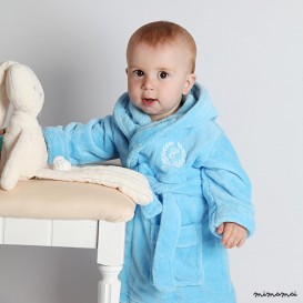 Blue Fleece Royal Baby Robe2