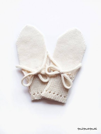 Babies merino wool mid-season Mittens
