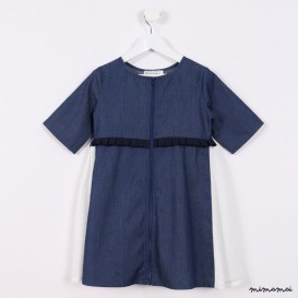 Zip-front Dress blue denim