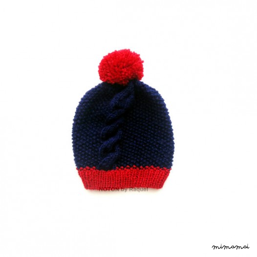 Ragazzi blu e rosso Beanie, ragazzi berretto, cappello di inverno