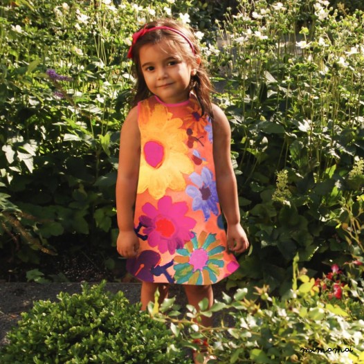 A- Sleeveless Dress Flower power