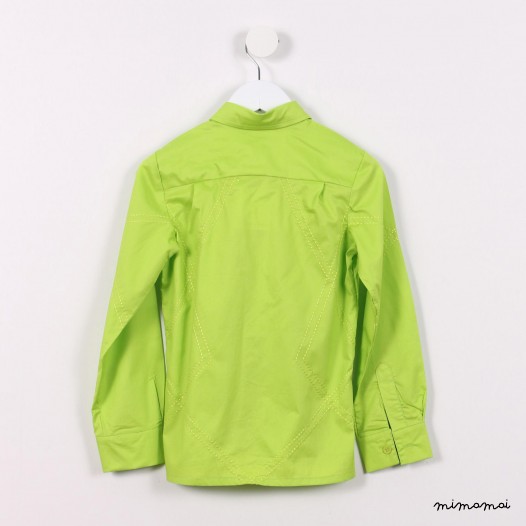Long-sleeved Stitches Shirt lime