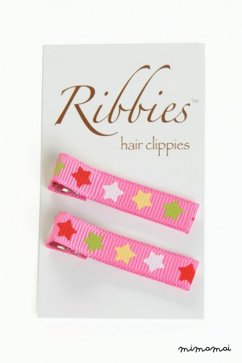 Pair of Charlotte Stars Pink Hairclips