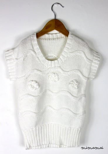 White cotton handknit