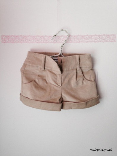 Girls corduroy shorts Toddler girls Rolled cuff shorts Girls