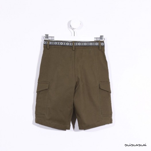 Cargo Shorts with Belt army green