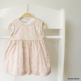 Baby Pastel Pink Dress and ruffles diaper cover,