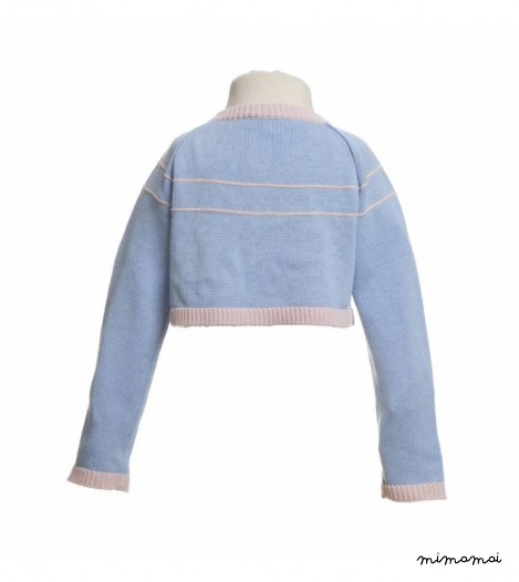 Stripey cardigan in blue