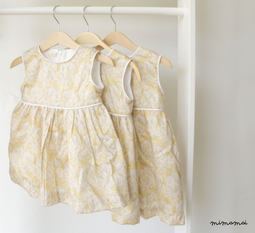 Little Girl Gold Floral Dress