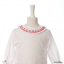 Large Marble smocked shirt