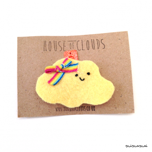 Cloud Hair Clip - Yellow