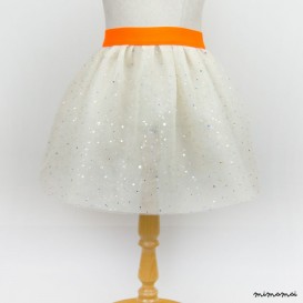 Gonna TULLE bianca con brillantini