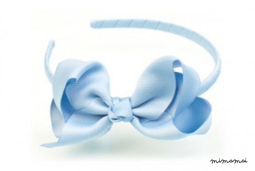 Bow Headband Light Blue