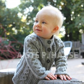 Hand knitted merino jacket, Merino cardigan