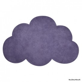 Tapis chambre de b&eacute;b&eacute; de forme nuage couleur mauve