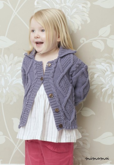 Lavender cable handknit