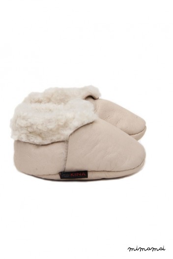 Kina Infant Booties Cream