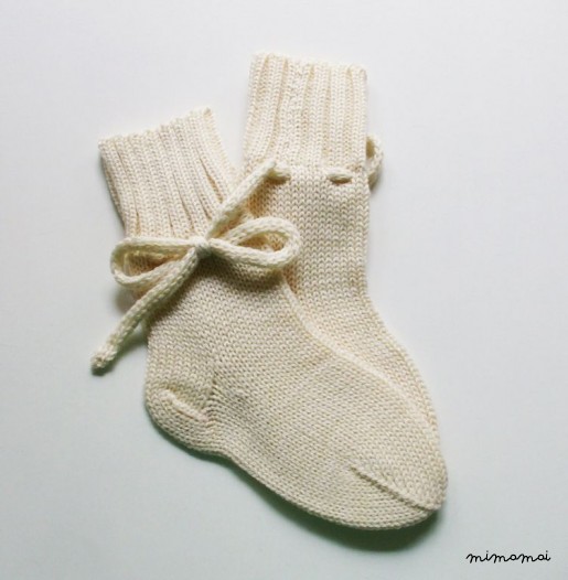 Babies/Children's knitted merino wool short socks