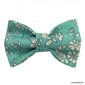 Child turquoise "Liberty" motif bow tie