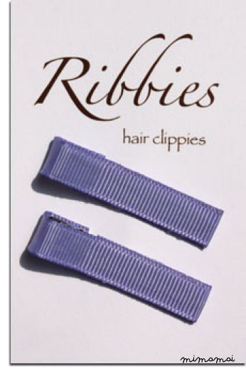 Pair of Plain Lavender Hairclips