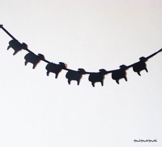 SHEEP Mini Paper Garland