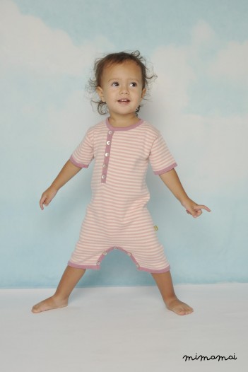 Billy Romper Pink Stripe