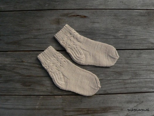Hand knit baby cotton socks - baby socks - newborn socks - baby booties
