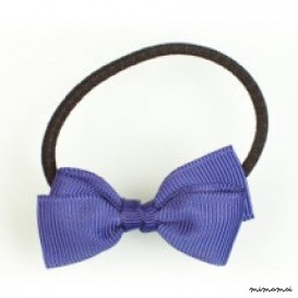 Pair of Small Bows Ponytail Holders - Ink Blue