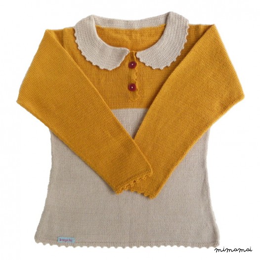 Serena Tunic &ndash; Mustard & Beige