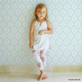 Shabby Chic Long T-Shirt and Leggings Set