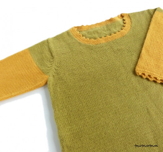 Carmen Tunic &ndash; Mustard and green