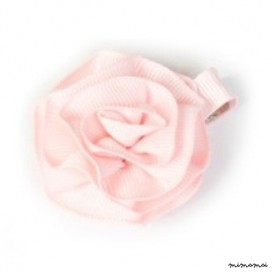 Rosette Hair Clip - Pastel Pink