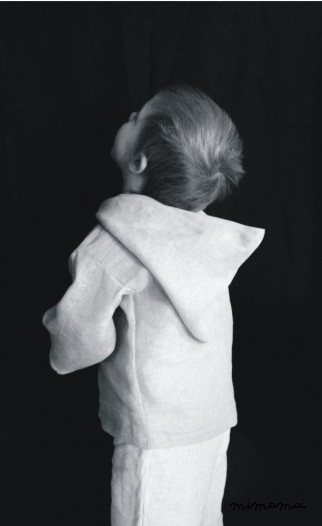 Natural linen medieval hoodie