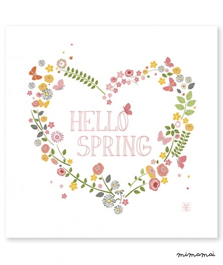 AFFICHE ( 30x30cm) - HELLO SPRING