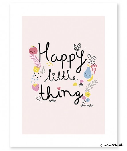 Poster enfant fruits et fleurs