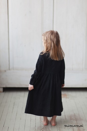 BLACK SMOCK DRESS