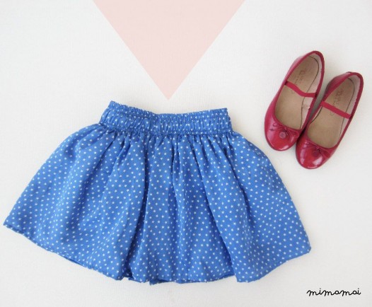 Girl Satin Skirt Blue