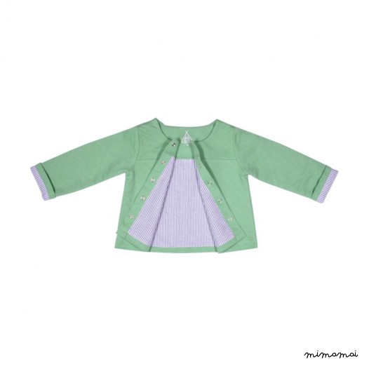 Veste b&eacute;b&eacute; verte Calixte