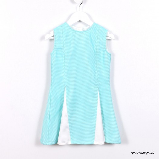 Sleeveless Godet Dress mint