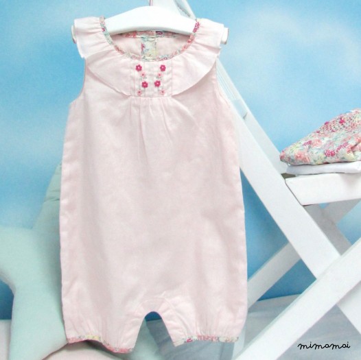 Embroidered Jacquard Romper
